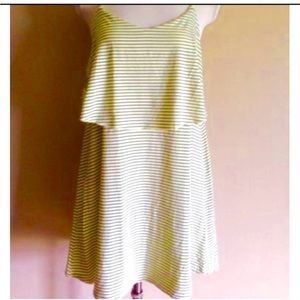 American Eagle Outfitters Yellow Gray Striped Dress